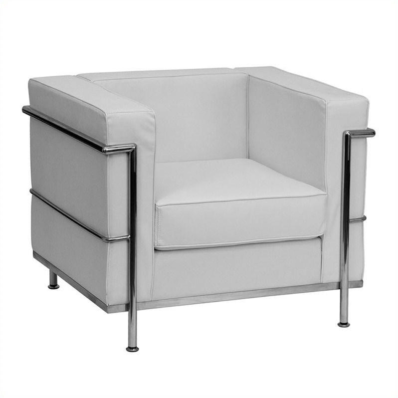 Flash Furniture Hercules Regal Leather Chair in White