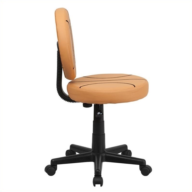 Flash Furniture Basketball Office Swivel Chair in Black and Orange