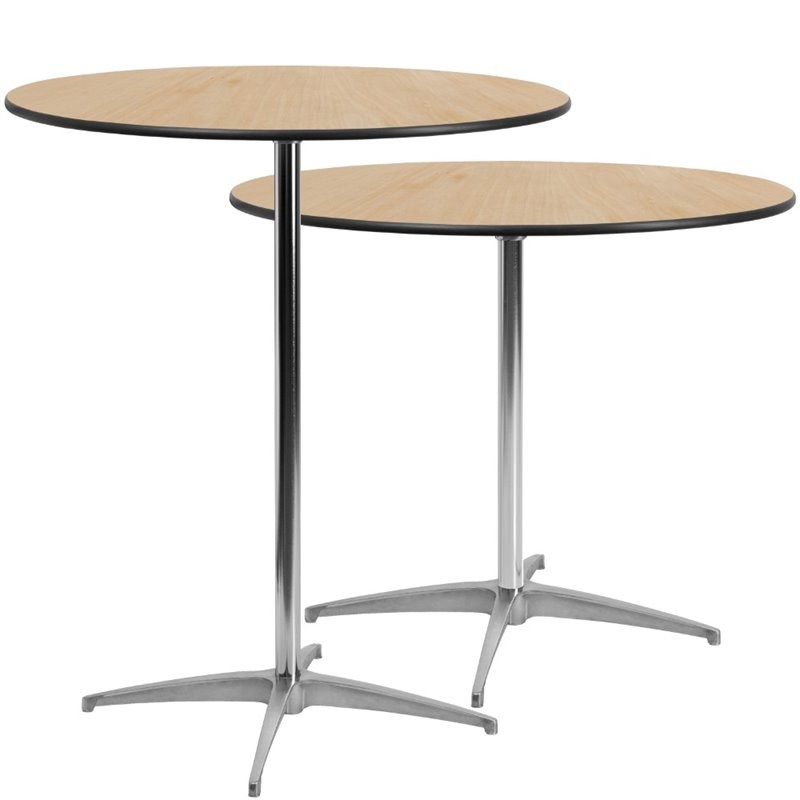 Flash Furniture Round Wood Cocktail Table