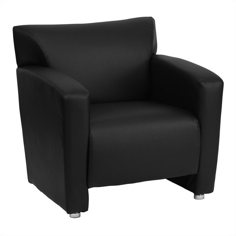 Flash Furniture Hercules Majesty Leather Chair in Black and Cherry