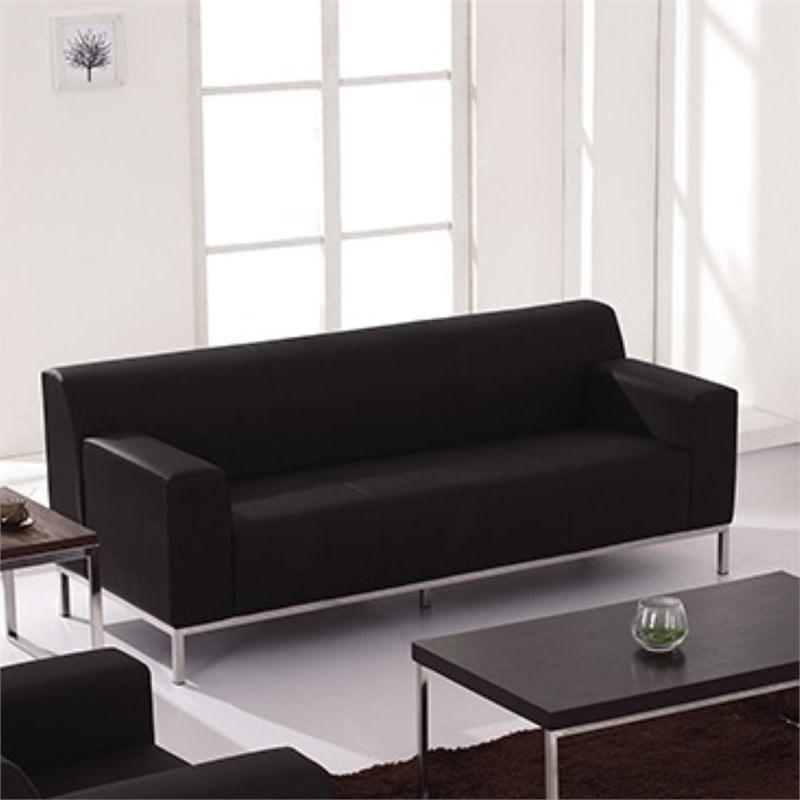 Flash Furniture Hercules Definity Series Contemporary Sofa in Black