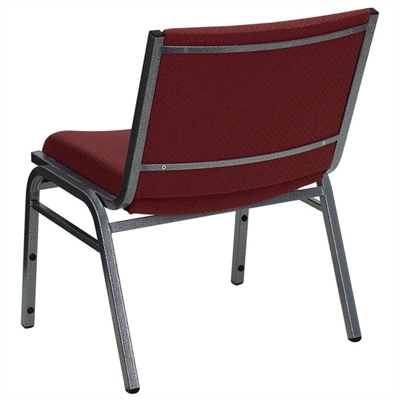 Flash Furniture Hercules Extra Wide Stacking Chair in Burgundy