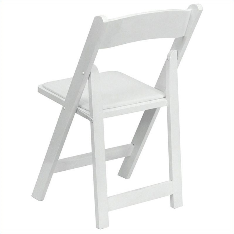 Flash Furniture Hercules Series Wood Folding Chair in White