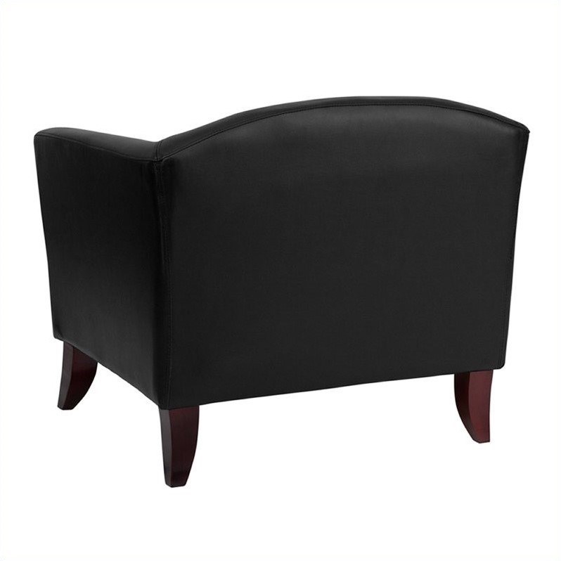 Flash Furniture Hercules Imperial Leather Chair in Black and Cherry