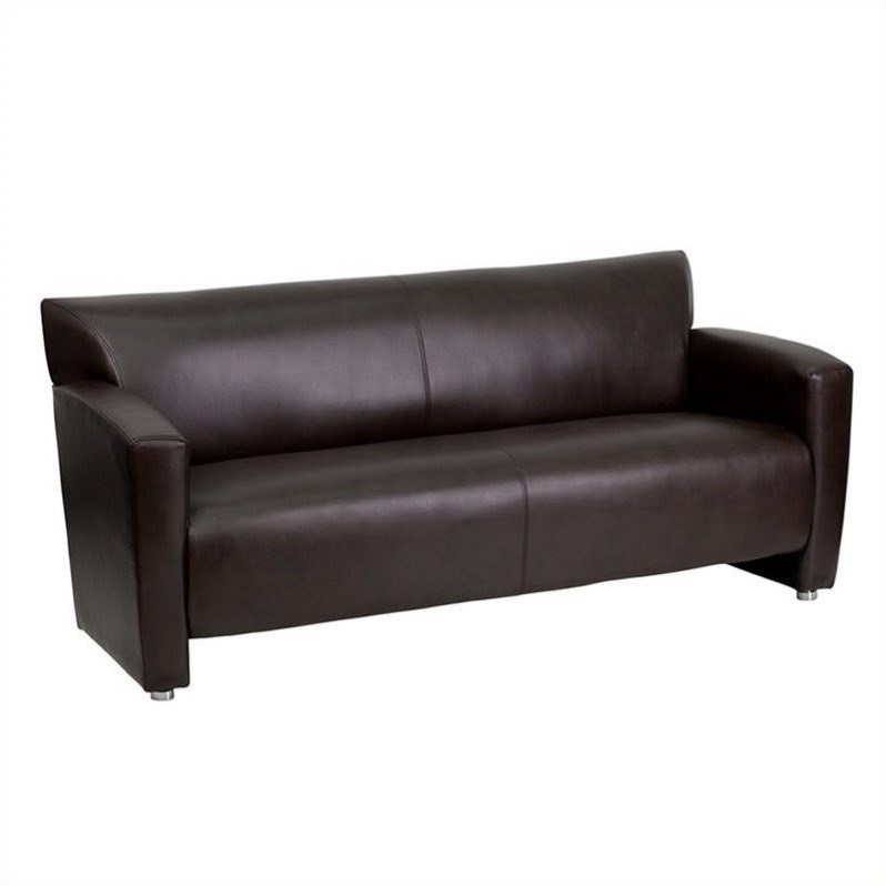 Flash Furniture Hercules Majesty Leather Sofa in Brown