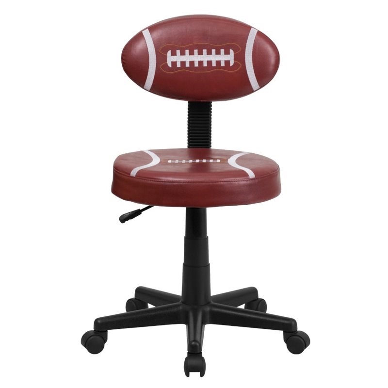 Flash Furniture Football Office Swivel Chair in Brown and Black