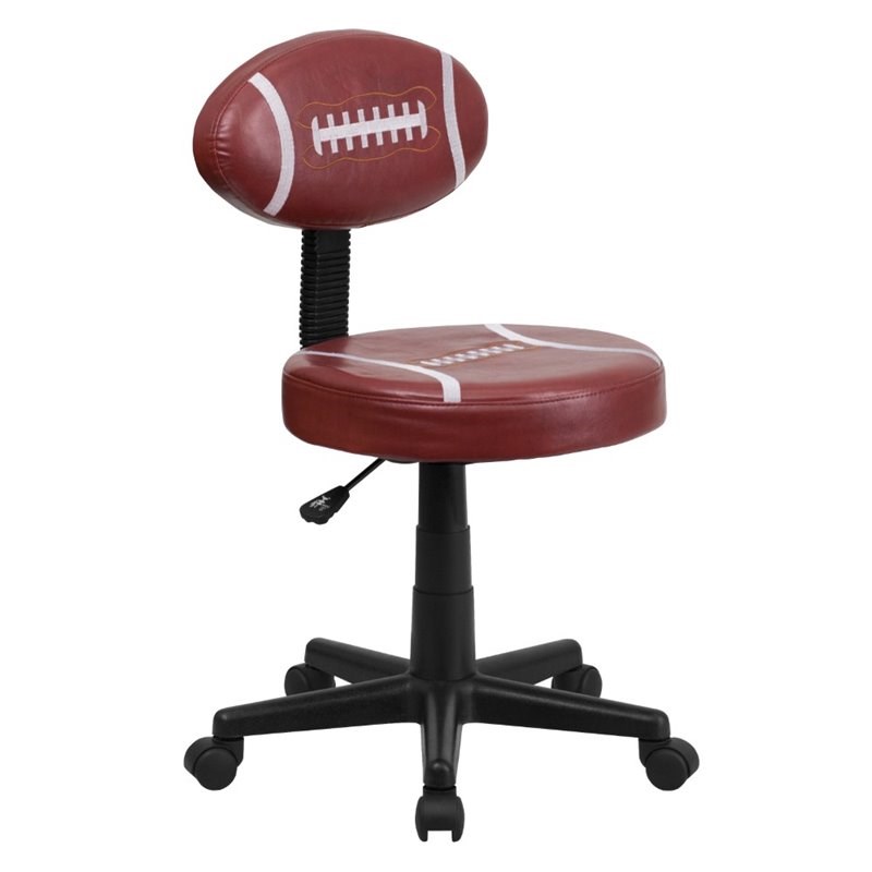 Flash Furniture Football Office Swivel Chair in Brown and Black