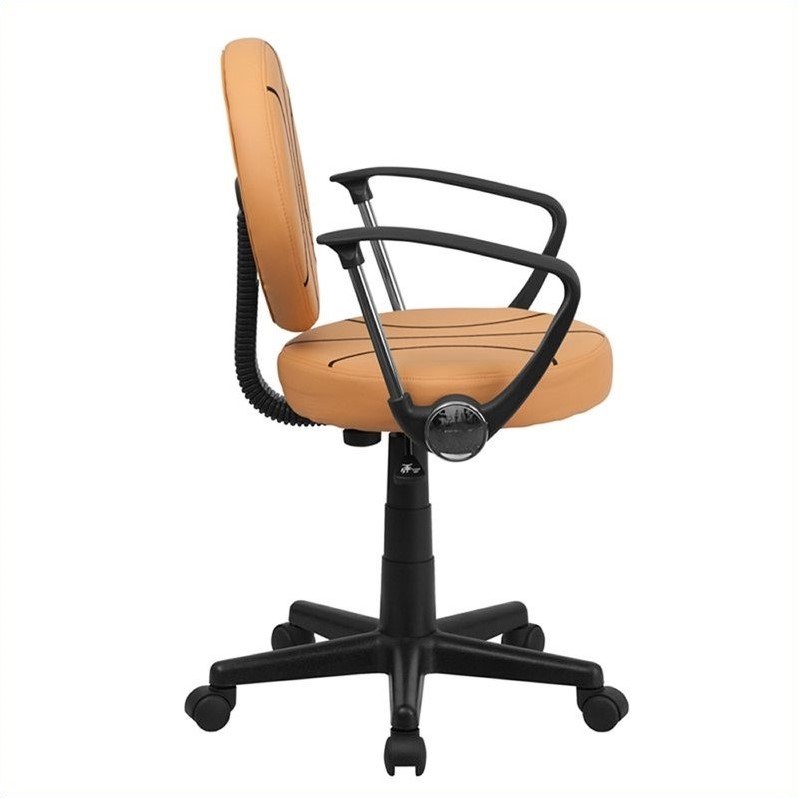 Flash Furniture Basketball Office Swivel Chair in Black and Orange