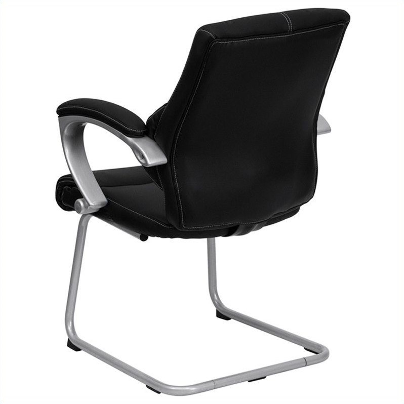 Flash Furniture Executive Side Office Guest Chair with Black Leather