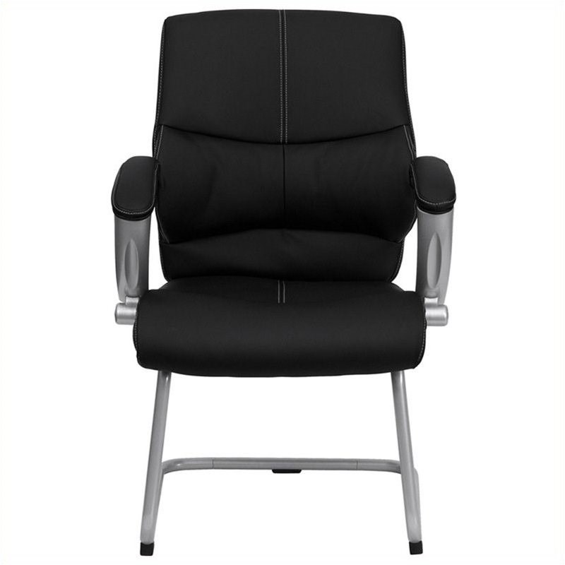 Flash Furniture Executive Side Office Guest Chair with Black Leather