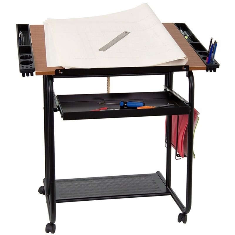 flash furniture adjustable drawing table with black frame nanjn2739gg