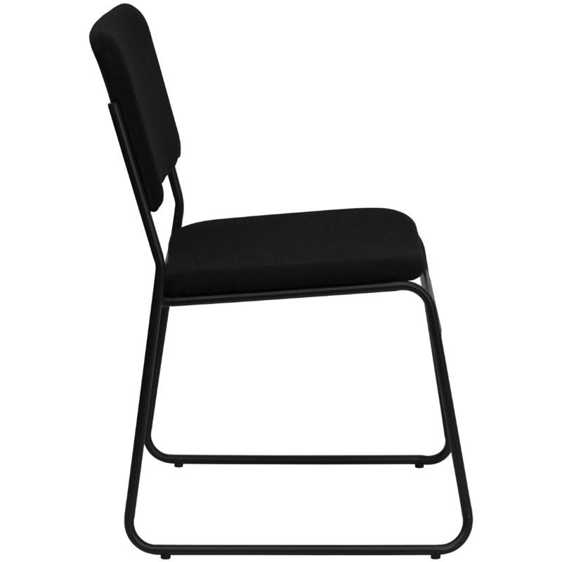 Flash Furniture Hercules Sled Base Stacking Chair in Black