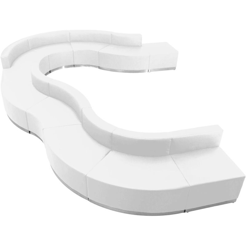 Flash Furniture Hercules Alon 11 Piece Reception Seating in White