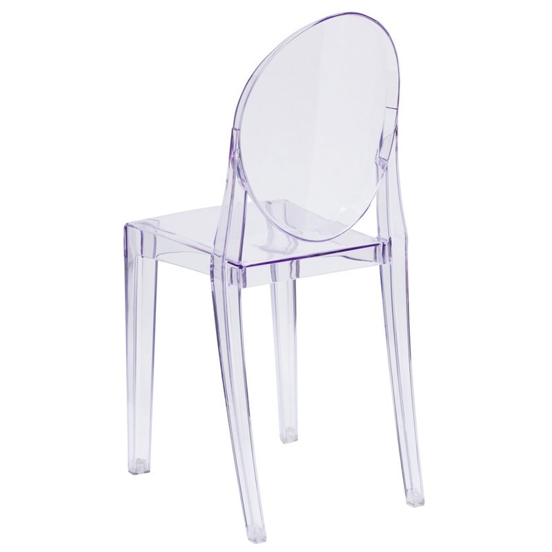 Flash Furniture Ghost Side Chair In Clear