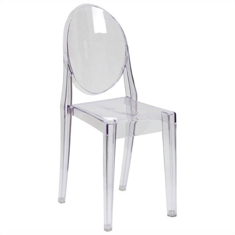 Flash Furniture Ghost Side Chair In Clear