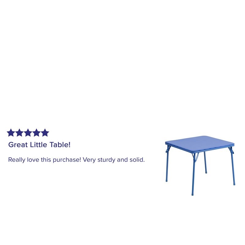 Flash Furniture Kids Folding Table in Blue
