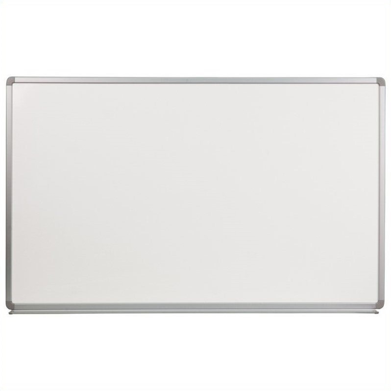 Flash Furniture 3' x 5' Aluminum Porcelain Magnetic Marker Board in White