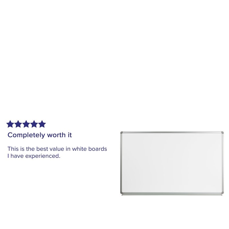 Flash Furniture 3' x 5' Galvanized Aluminum Steel Magnetic Marker Board in White