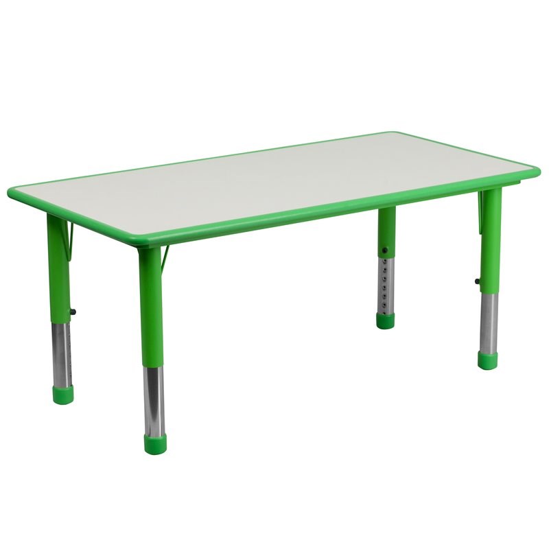 Flash Furniture Plastic Activity Table in Green