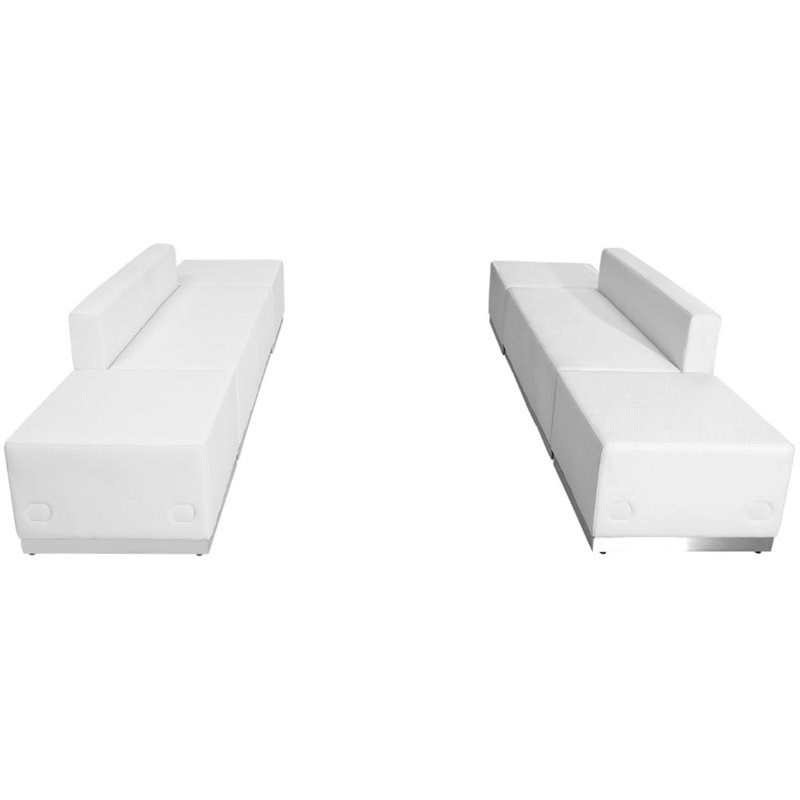 Flash Furniture Hercules Alon 6 Piece Reception Seating in White