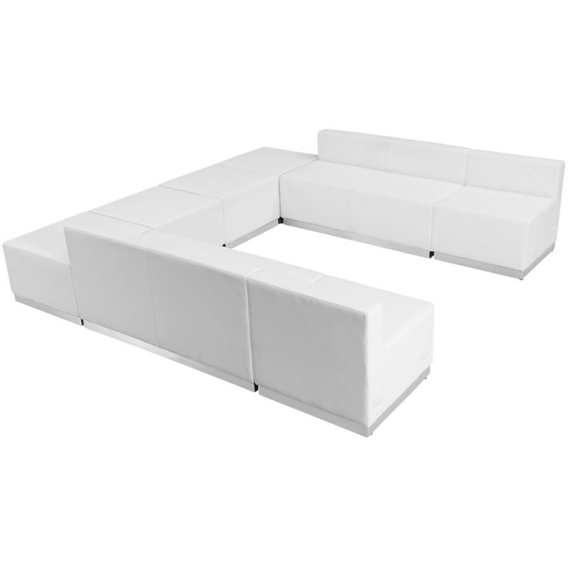 Flash Furniture Hercules Alon 8 Piece Reception Seating in White