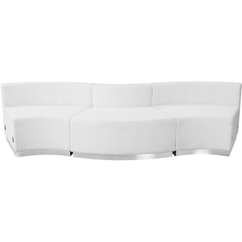 Flash Furniture Hercules Alon 3 Piece Reception Seating in White