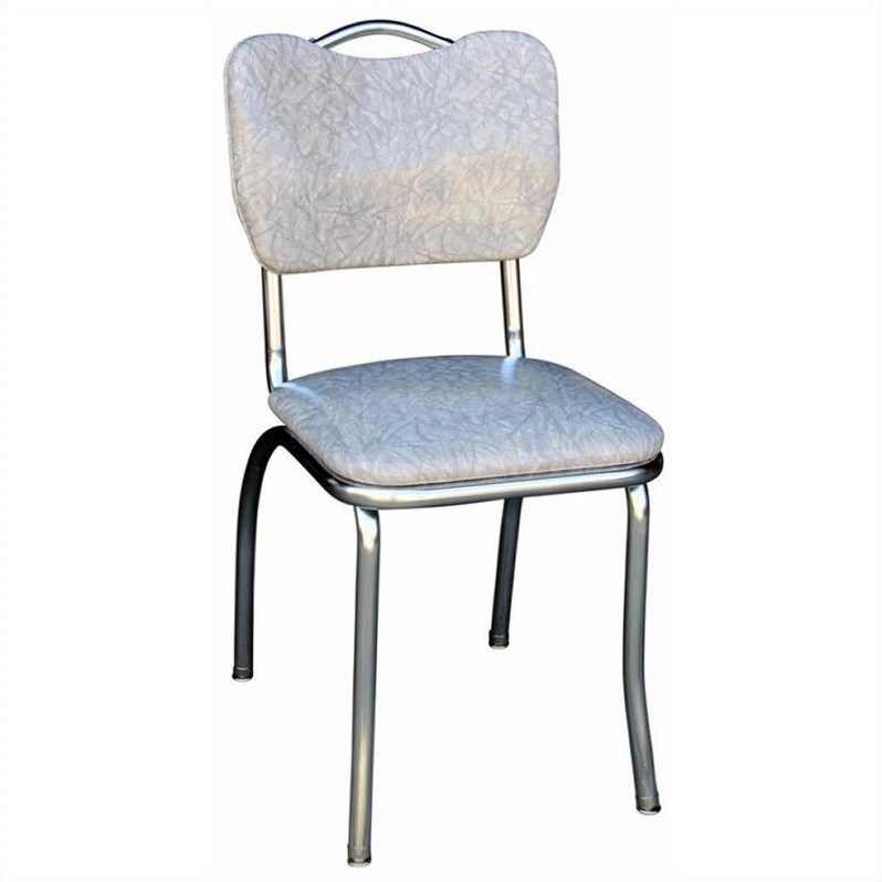 Richardson Seating Retro 1950s Dining Chair in Cracked Ice Grey