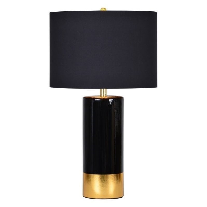 Renwil The Tuxedo Table Lamp in Black and Gold