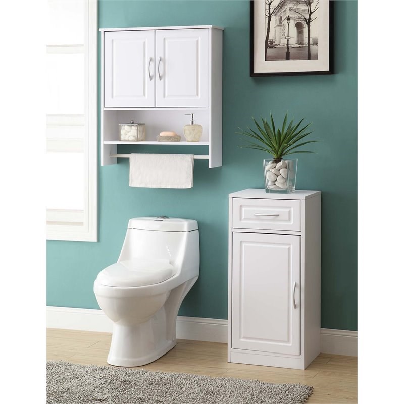 4D Concepts Trenton 2 Door Wooden Bathroom Medicine Cabinet in White