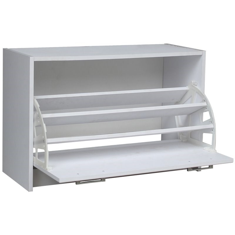 4D Concepts Sepulveda Deluxe Single Wooden Shoe Cabinet in White