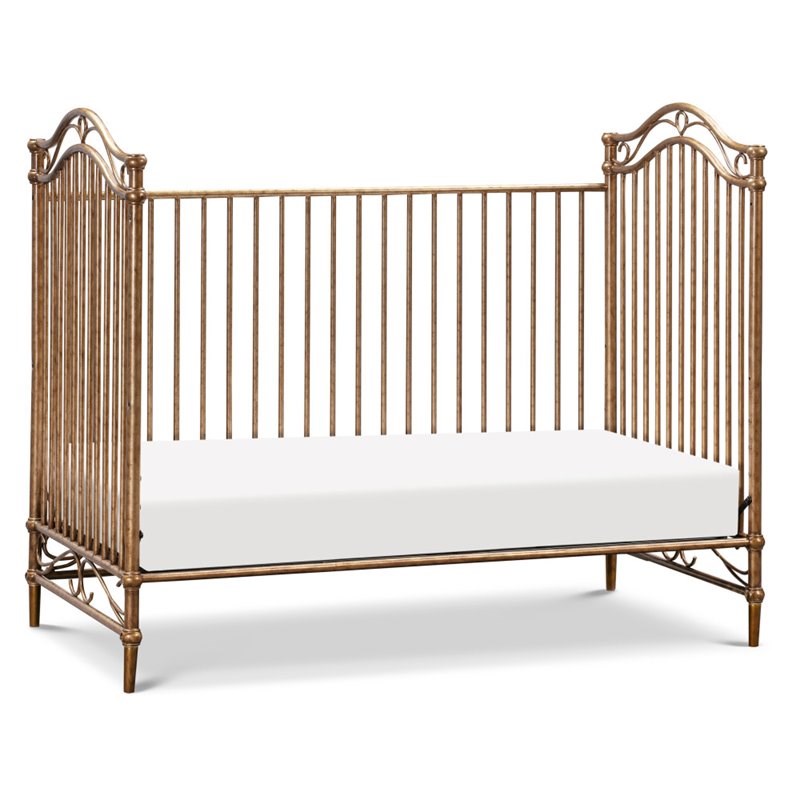 Million Dollar Baby Classic Camellia 3 In 1 Convertible Crib in Vintage Gold
