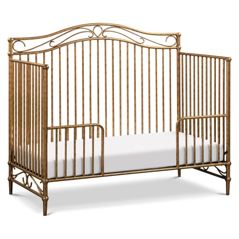 Million Dollar Baby Classic Noelle 4-In-1 Convertible Crib In Vintage Gold