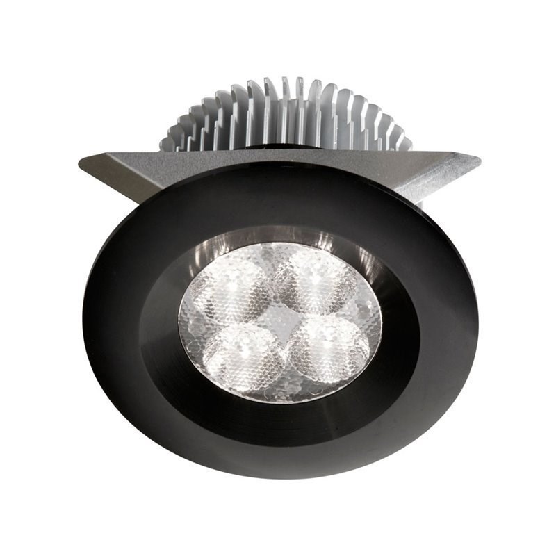 Dainolite Aluminum Modern 24 Watt LED Black LED Pot Light