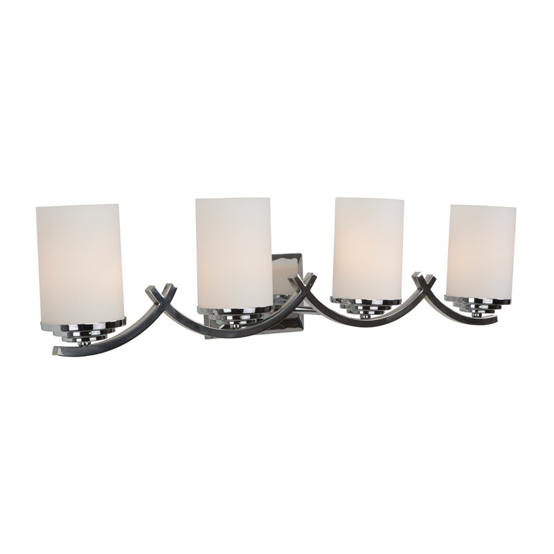 Yosemite Home Decor 4 Lights s Vanity with White Opal Glass