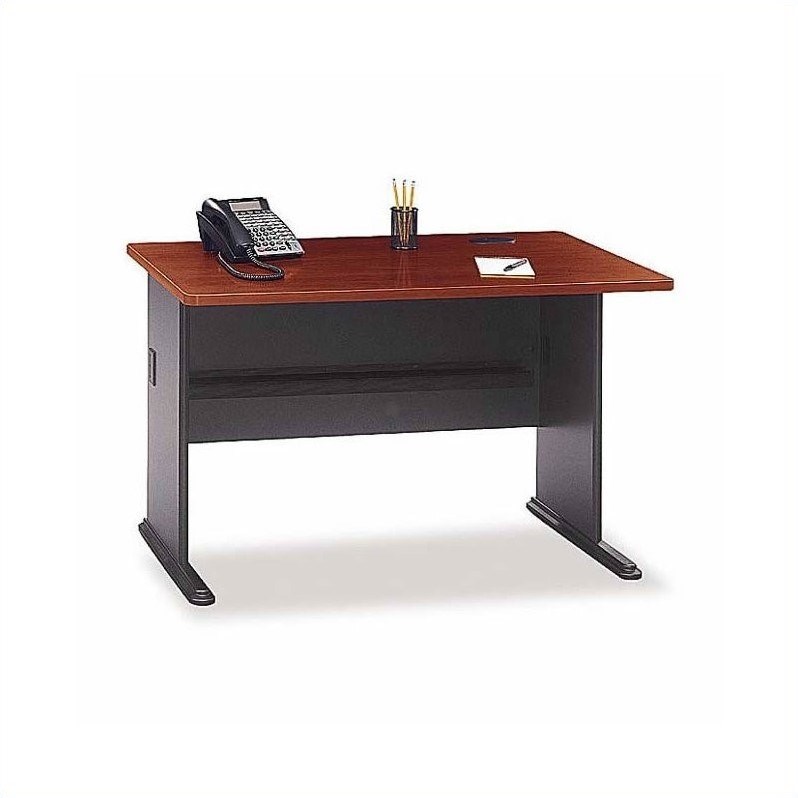 Bush Business Furniture Series C 4-Piece L-Shape Desk Set in Hansen Cherry