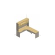 Bush Business Furniture Series C 3-Piece L-Shape Desk with Hutch Set in Mahogany