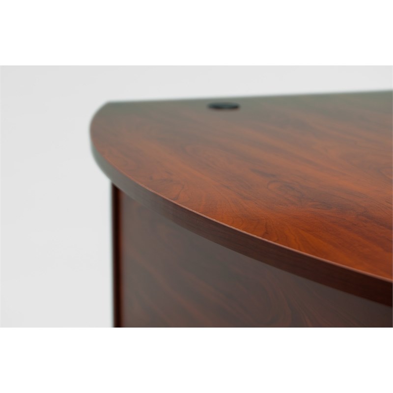 Series C 60W Left Hand L-Bow Desk Shell in Hansen Cherry - Engineered Wood