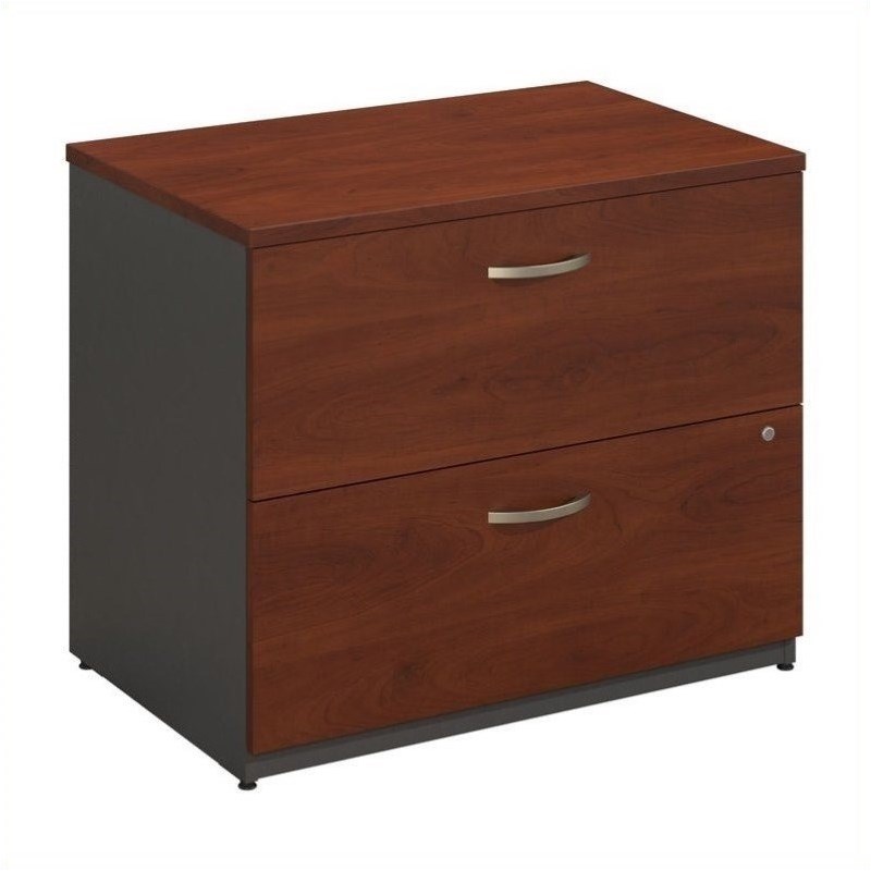 Bush Business Furniture Series C 5-Piece U-Shape Bow-Front Desk in Hansen Cherry