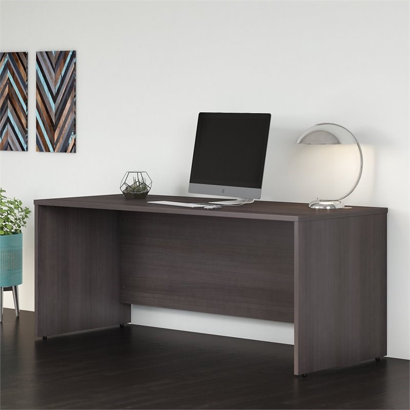 Studio C 72W x 30D Office Desk in Storm Gray Engineered Wood Homesquare