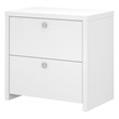 Echo 2 Drawer Lateral File Cabinet in Pure White - Engineered Wood