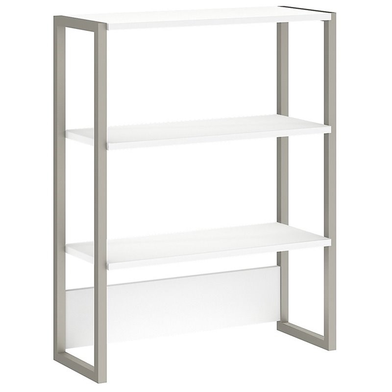 Bush Business Furniture Method by Kathy Ireland Bookcase Hutch in White