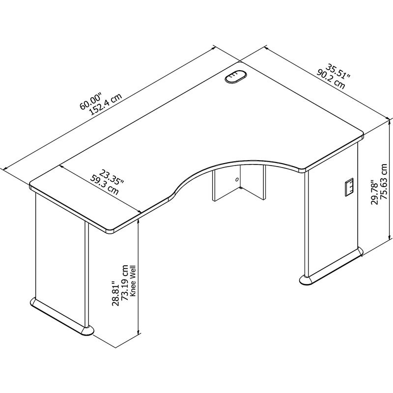 bush business furniture series a right corner desk in slate and white