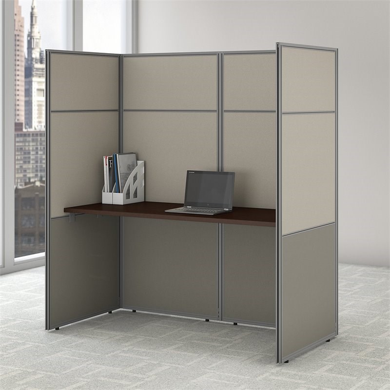 Bush Business Furniture Easy Office 60W Cubicle Desk with 66H Closed Panels