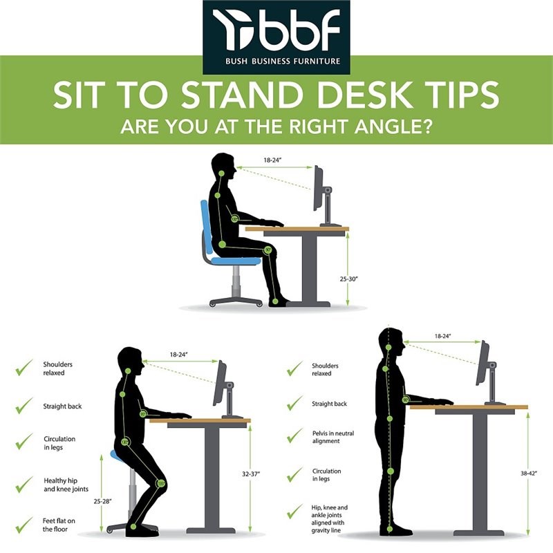 Bush Business Furniture Move 60 Series 72W Height Adjustable Standing Desk