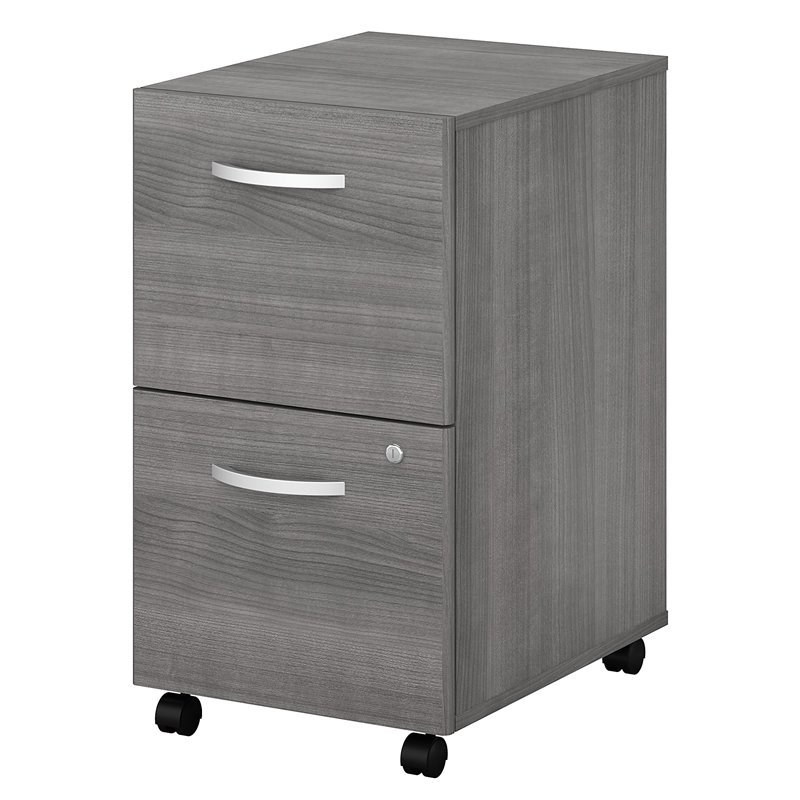 Bush Business Furniture Studio C 2 Drawer Mobile File Cabinet in Platinum Gray