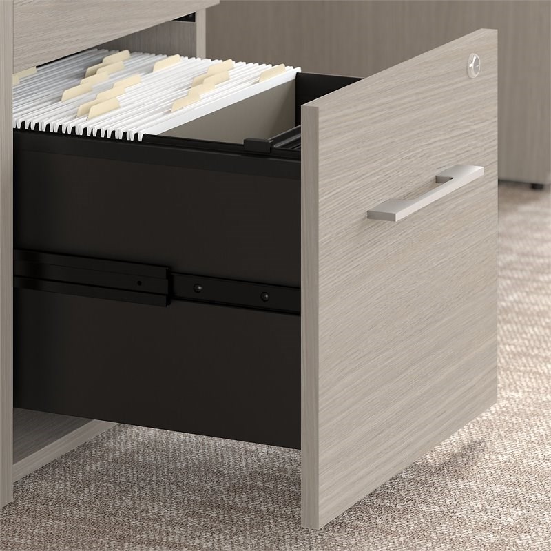 Office 500 16W 2 Drawer File Cabinet in Sand Oak - Engineered Wood