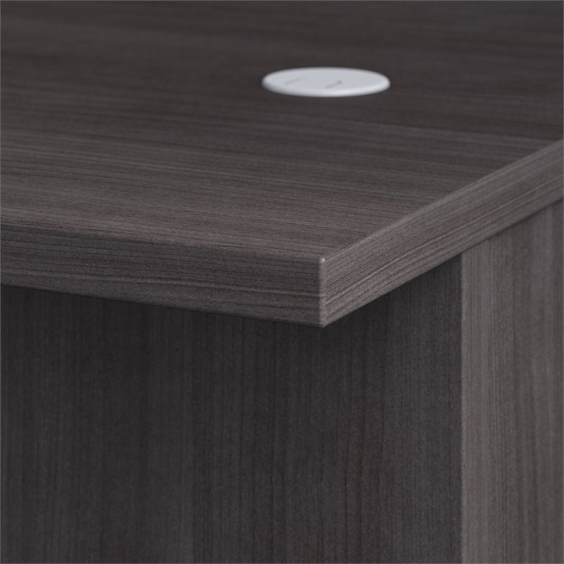 Office 500 72W L Shaped Desk with Drawers in Storm Gray - Engineered Wood