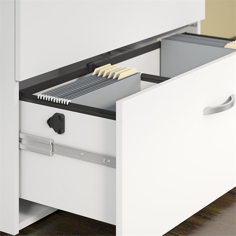 Easy Office 2 Drawer Lateral File Cabinet in Pure White - Engineered Wood
