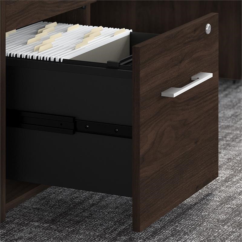 Office 500 16W 2 Drawer File Cabinet in Black Walnut - Engineered Wood