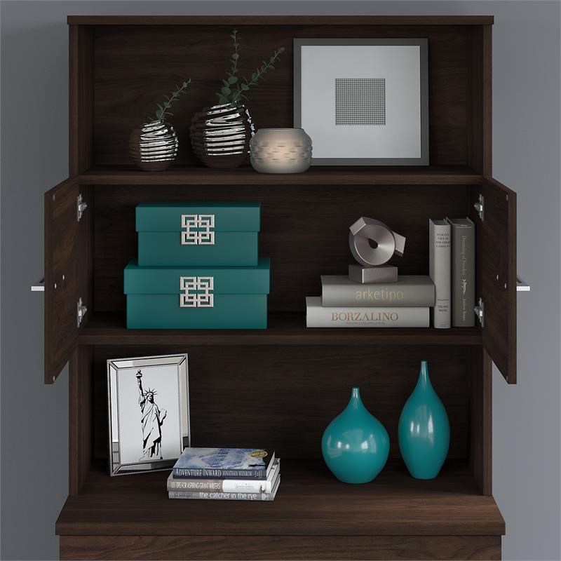 Office 500 36W Bookcase Hutch in Black Walnut - Engineered Wood